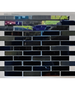 Deep Blue Crystal Mosaic Black Tiles - 23.5x23.5mm for Concrete Pools, 304x304mm Sheet