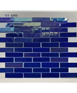 Deep Blue Crystal Mosaic Bright Blue Tiles - 23.5x23.5mm for Concrete Pools, 304x304mm Sheet