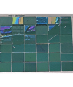 Deep Blue Crystal Mosaic Green Tiles - 23.5x23.5mm for Concrete Pools, 304x304mm Sheet