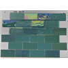 Deep Blue Crystal Mosaic Green Tiles - 23.5x23.5mm for Concrete Pools, 304x304mm Sheet