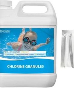 2kg Chlorine Granules - Swimming Pool Chemicals & Spa + 10x Free Test Strips