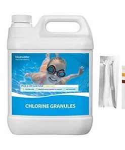 2kg Chlorine Granules - Swimming Pool Chemicals & Spa + 10x FREE TEST STRIPS