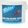 Relax 5Kg Large 200g Swimming Pool Chlorine Tablets Size: Pack Of 4 Large Blue/Green DiscountLeisur2945