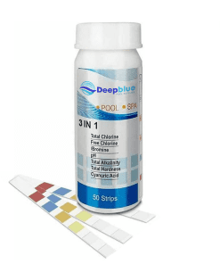 Deep Blue Pro - 3-Way Chlorine Test Strips 50 Strips Chlorine PH TA