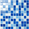 Deep Blue Glass Mosaic Scorpius Tiles - 25x25mm for Concrete Pools, 300x300mm Sheet