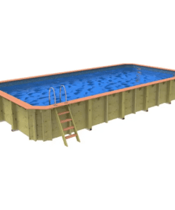 Plastica Chelsea Wooden Pool Package with Argonaut/Endurance Filtration & SwimMaster Counter Current & Invertemp Heat Pump With Patterned liner
