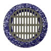 Certikin Main Drain - Liner - Flat Grille  SPHD33LO+RIVER | Flat main drain grille (stainless steel) c/w flange, gasket & screws - Riverstone