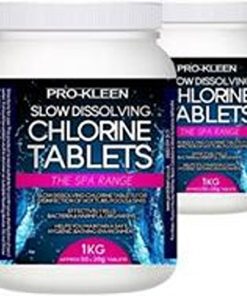 Pro-Kleen 1KG Slow Dissolving 70% Chlorine 50 Tablets per Tub x 2