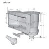 Deep Blue Complete Wide Mouth Thru-Wall Skimmer - Tough ABS Plastic