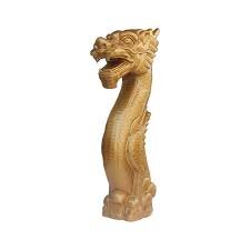 Deep Blue Golden Dragon Large Fountain Statue Sprayer - 730x390x1520mm, 25kg