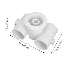 Deep Blue Massage Air Double Return Inlets - Metric 1.5 Inch ABS Plastic
