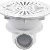 Deep Blue Main Drain for Liner Pools with Angled Pipe - Metric 2 Inch ABS/PVC